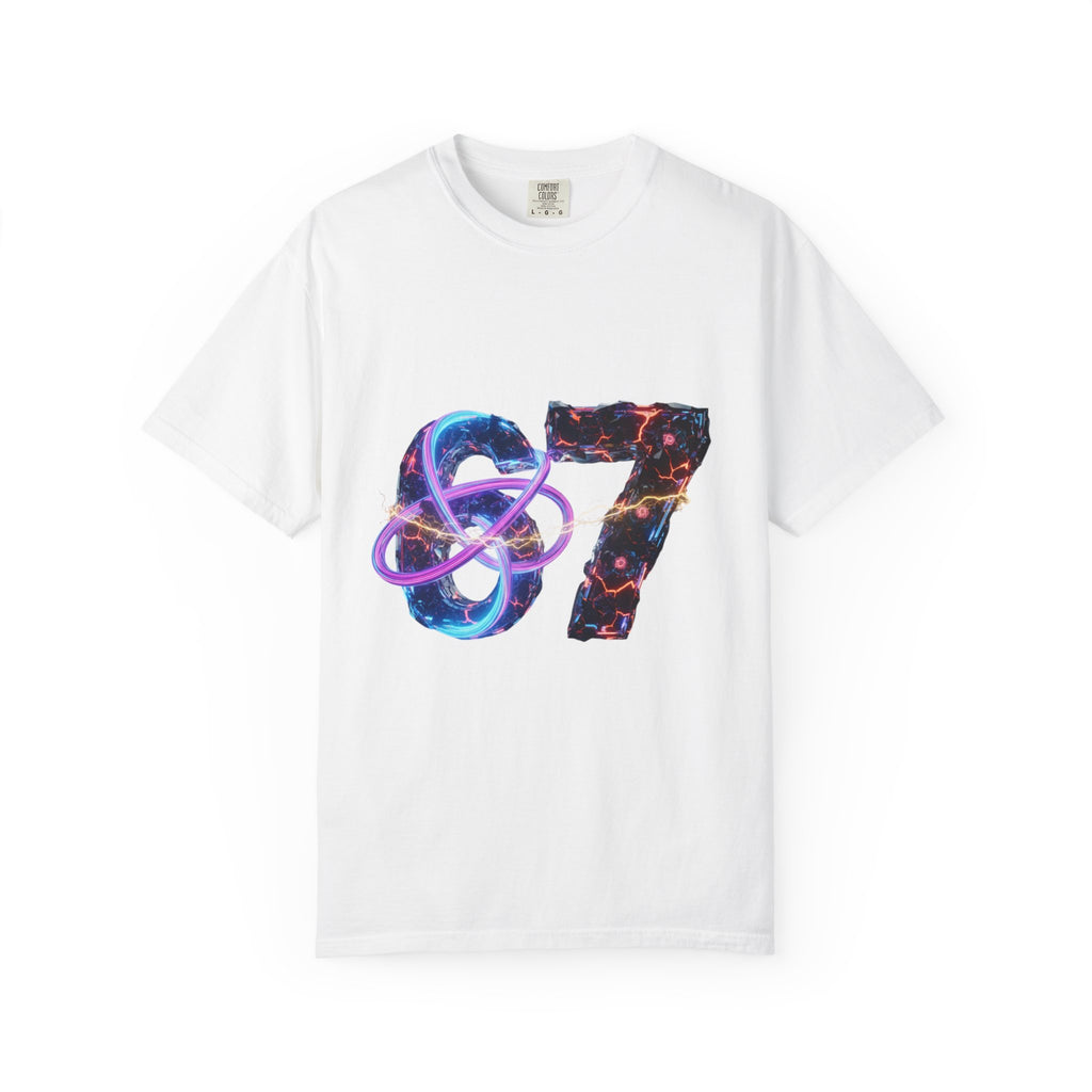 Galaxy Neon Atom T-Shirt — Sci‑Fi Neon Molecule Tee