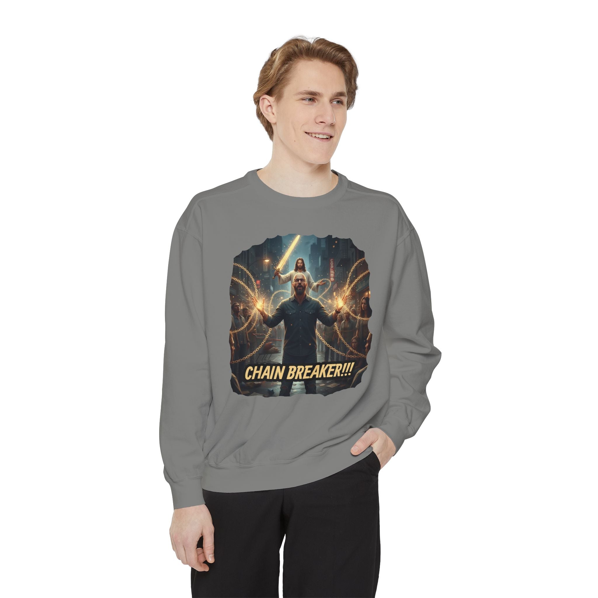 Inspirational Chain Breaker Sweatshirt - Motivational Gift, Unisex Apparel, Cozy Layering, Spiritual Statement, Casual Wear