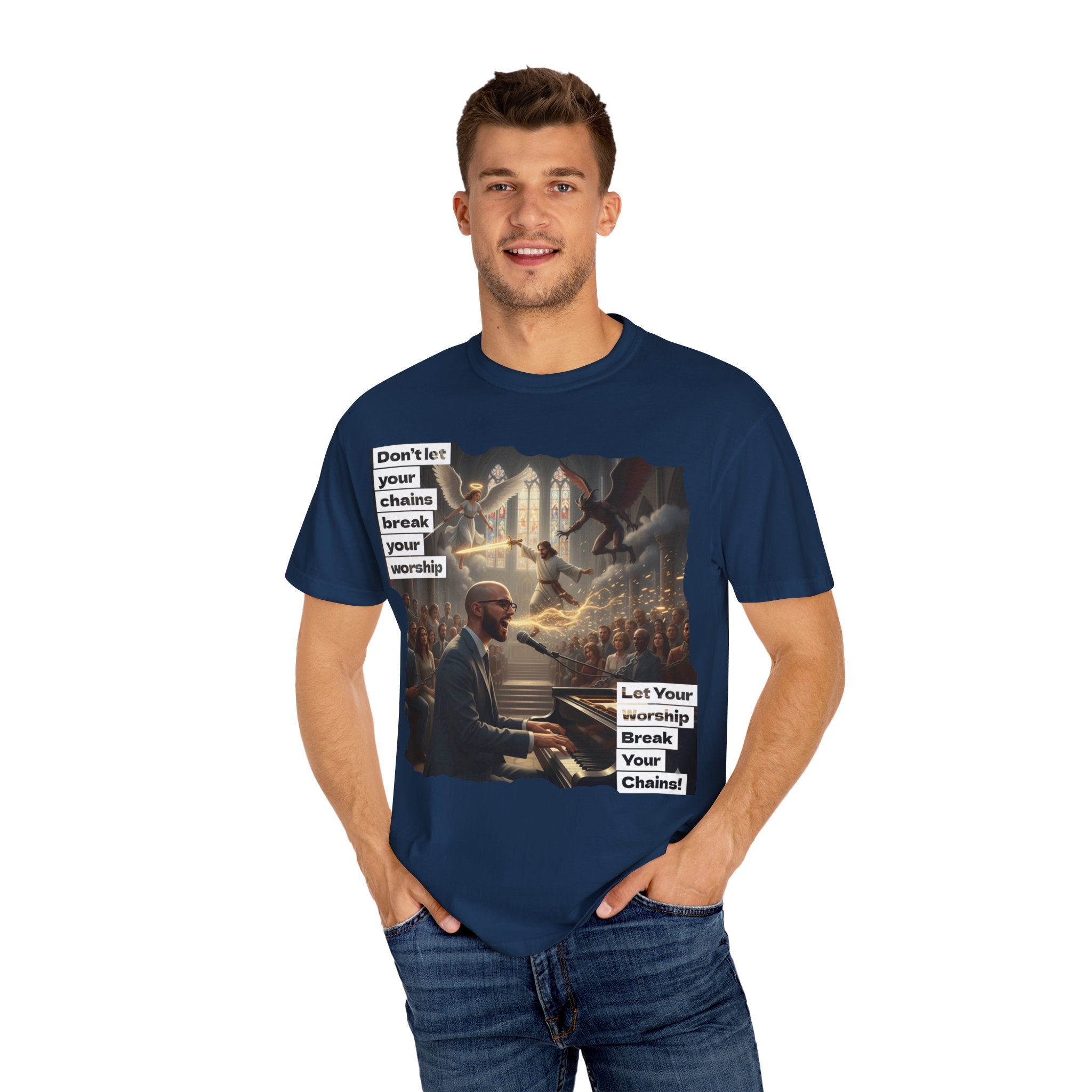 Inspirational Worship T-Shirt, Unisex Spiritual Tee, Church Event Apparel, Christian Graphic Tee, Motivational Gift
