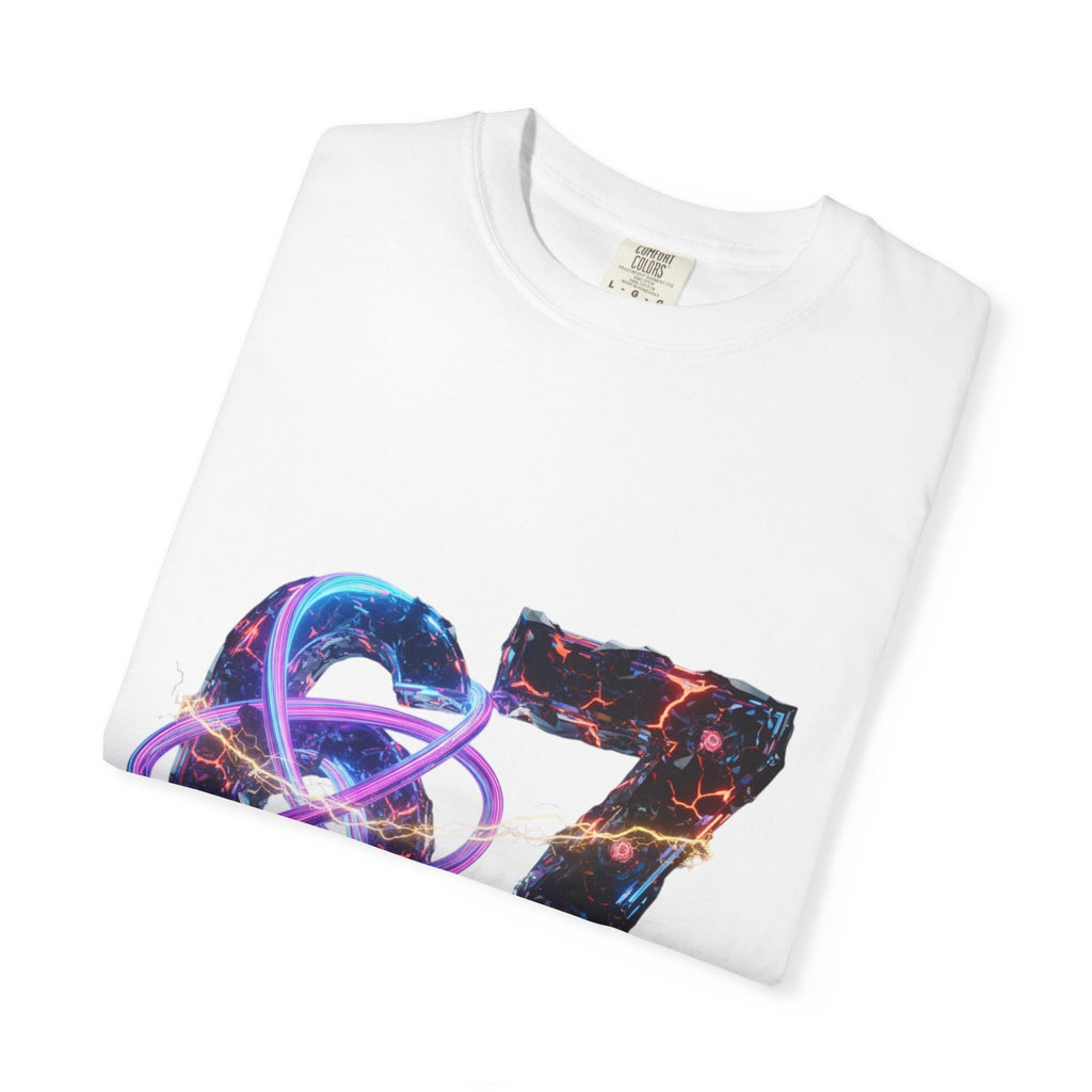 Galaxy Neon Atom T-Shirt — Sci‑Fi Neon Molecule Tee