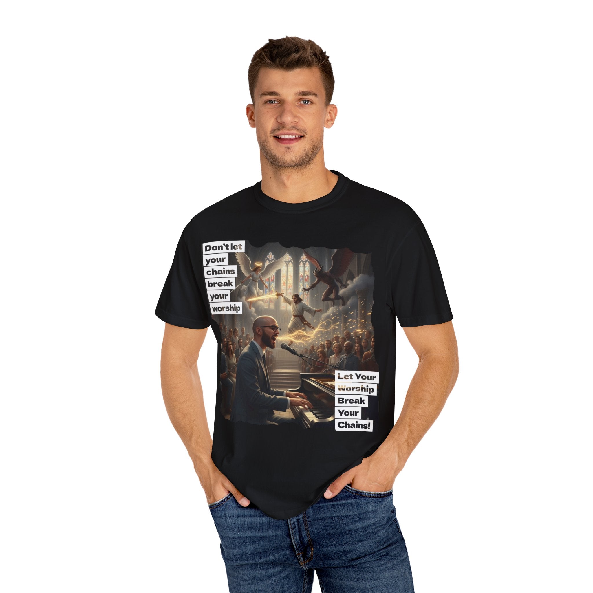 Inspirational Worship T-Shirt, Unisex Spiritual Tee, Church Event Apparel, Christian Graphic Tee, Motivational Gift