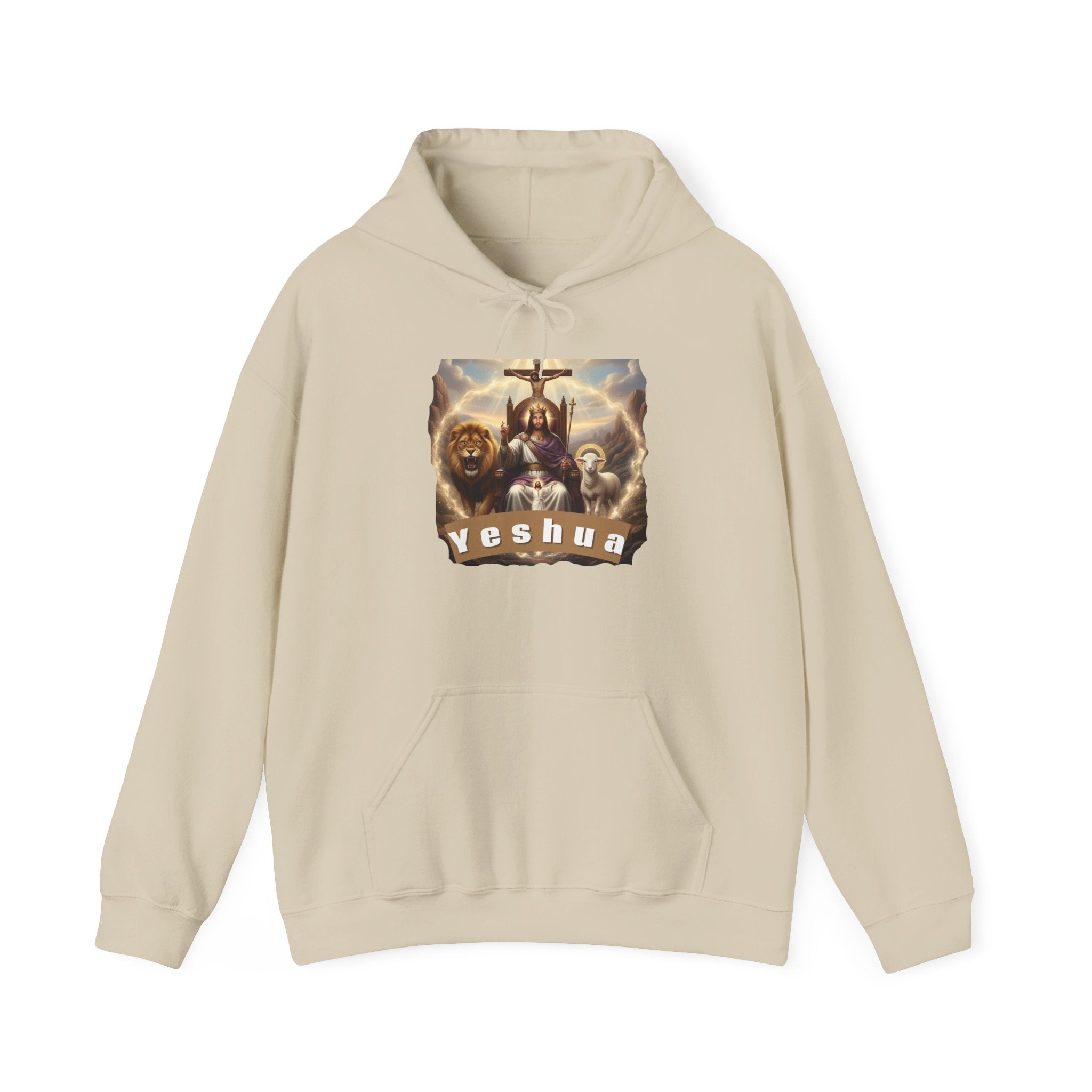Faith-Inspired Hoodie, Yeshua Sweatshirt, Christian Gift, Unisex Hooded Pullover, Spiritual Apparel, Religious Hoodie